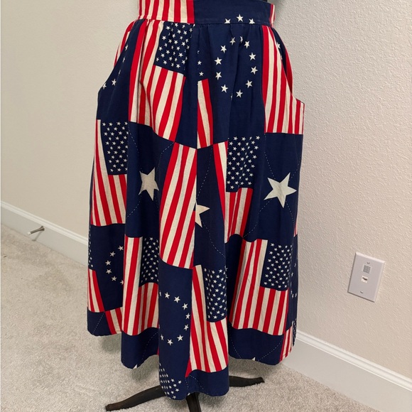 Vintage Patriotic Stars and Stripe Circle Skirt Handmade - Picture 2 of 9